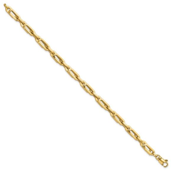 14k Men's Polished Fancy Link Bracelet並行輸入品 Leslie\u0027s 14k Men\u0027s Polished Fancy Link Bracelet LF1383-8.5